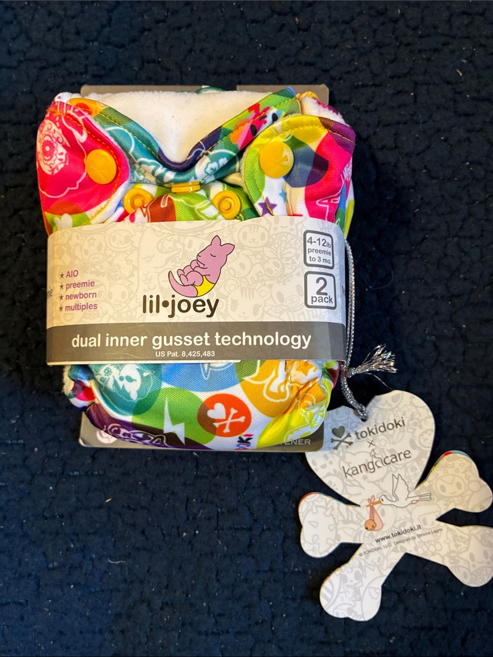 New Lil-Joey Multicolor Printed Reusable Cloth Diaper - tokidoki